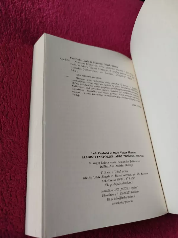 Aladino faktorius, arba Prašymo menas - Jack Canfield, Mark Viktor Hansen, knyga 5