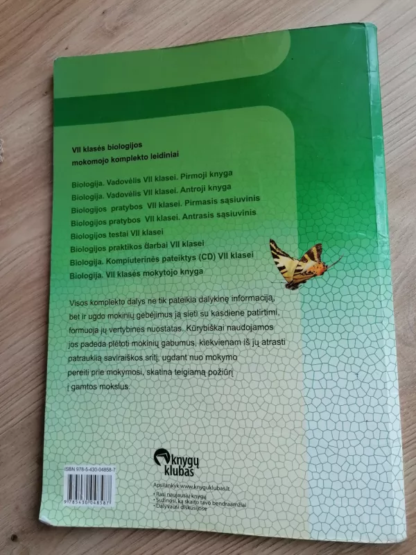 Biologija 7 klasei I-II dalys - Jūratė Mikulevičiūtė, knyga 6