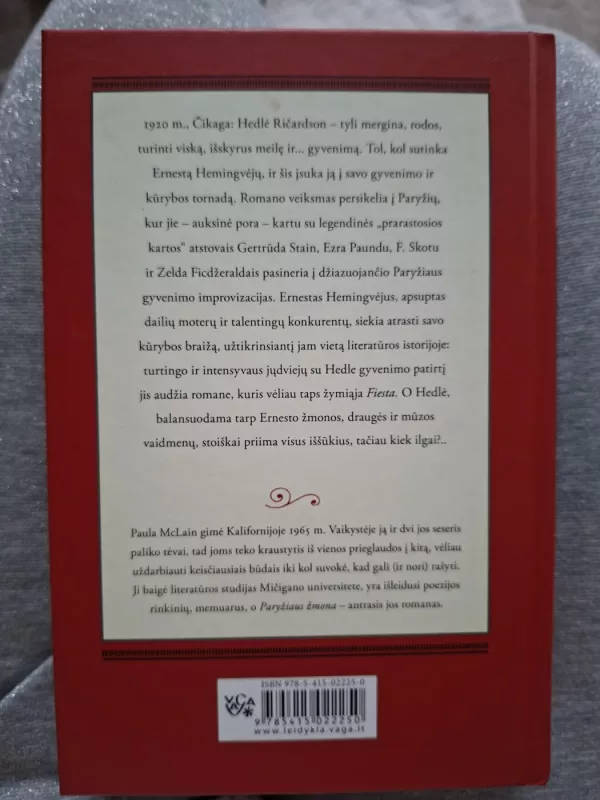 Paryžiaus žmona - Paula Mclain, knyga 3