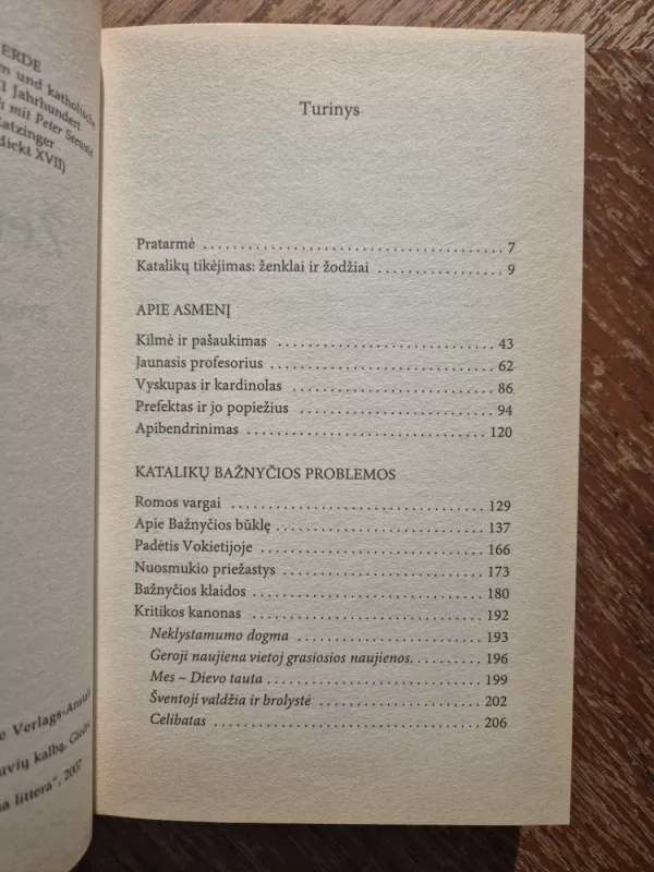 Žemės druska: Krikščionybė ir katalikų Bažnyčia XXI amžiuje. Pokalbis su Peteriu Seewaldu - Autorių Kolektyvas, knyga 4