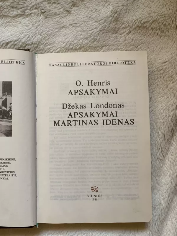 O.Henris Apsakymai , Džekas Londonas Apsakymai - O. Henris , D. Londonas, knyga 3