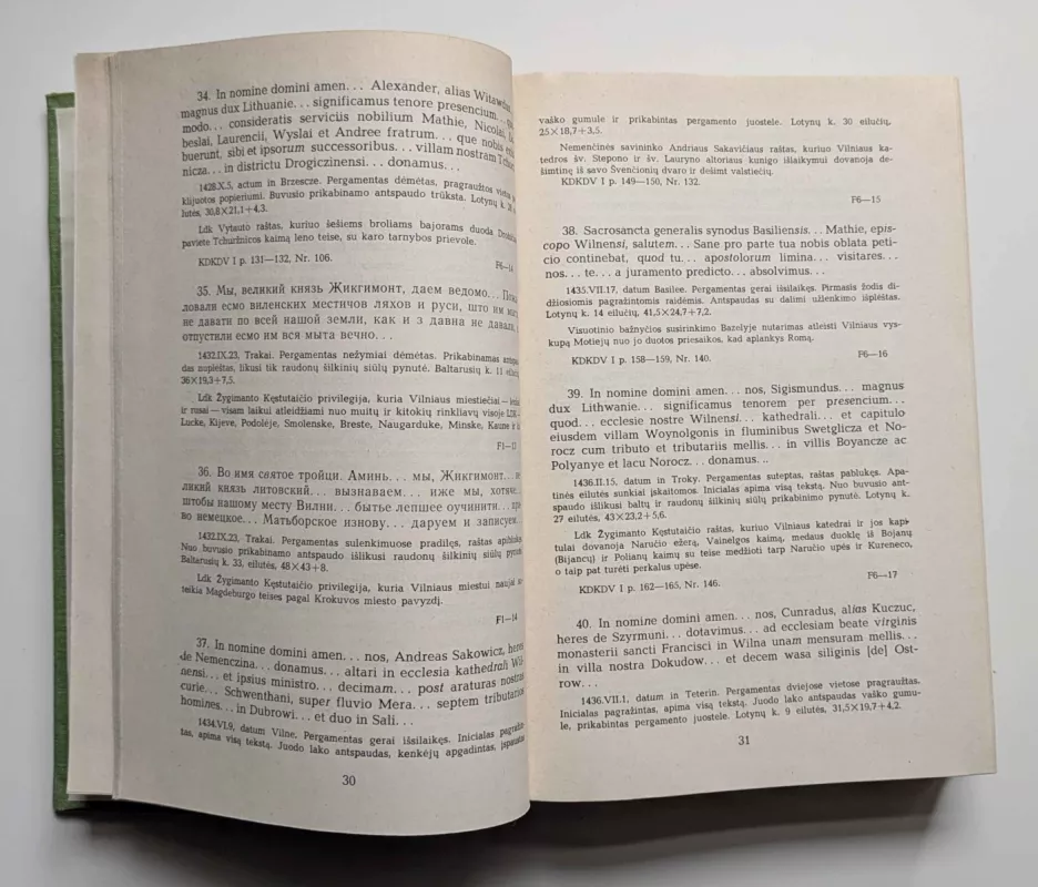 Pergamentų katalogas - R. Jasas, knyga 4