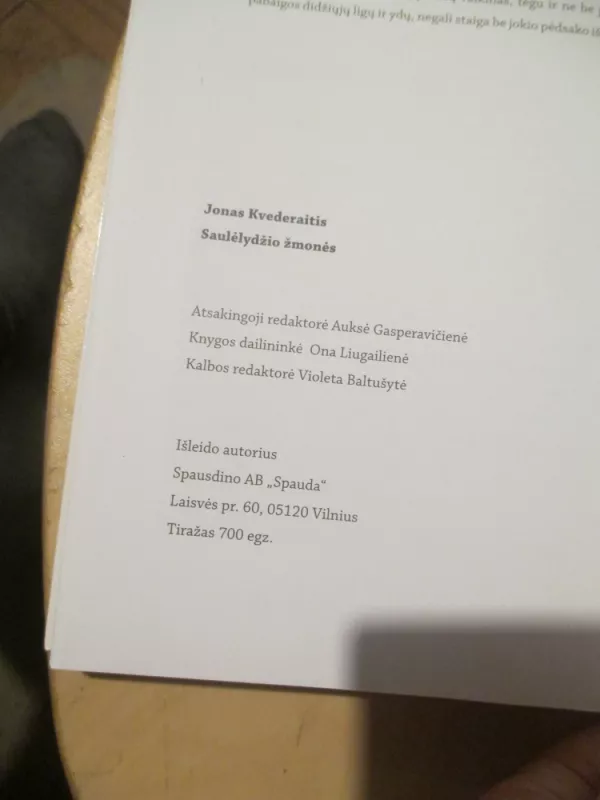 Saulėlydžio žmonės - Jonas Kvederaitis, knyga 6