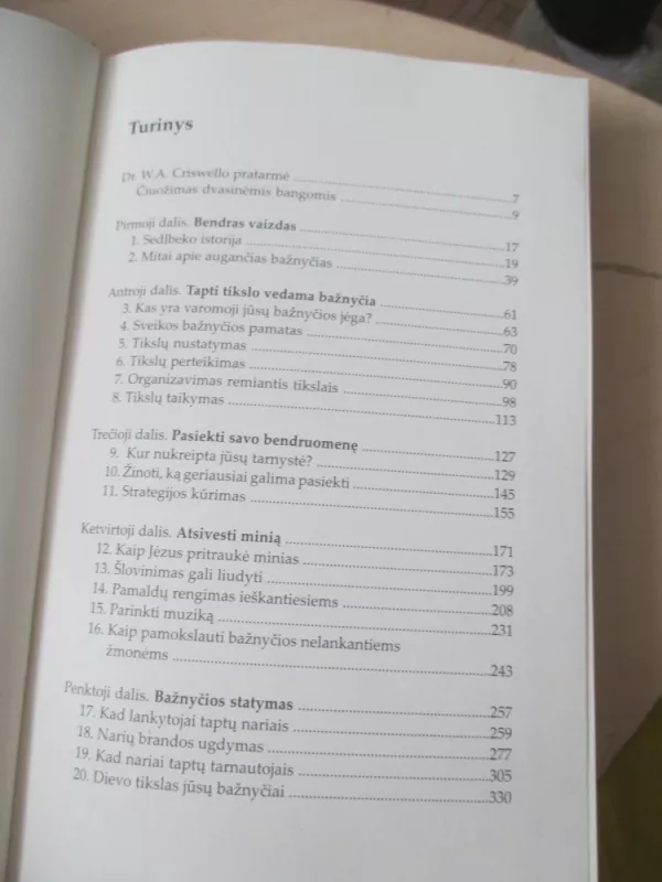 Tikslo vedama bažnyčia - Rick Warren, knyga 5