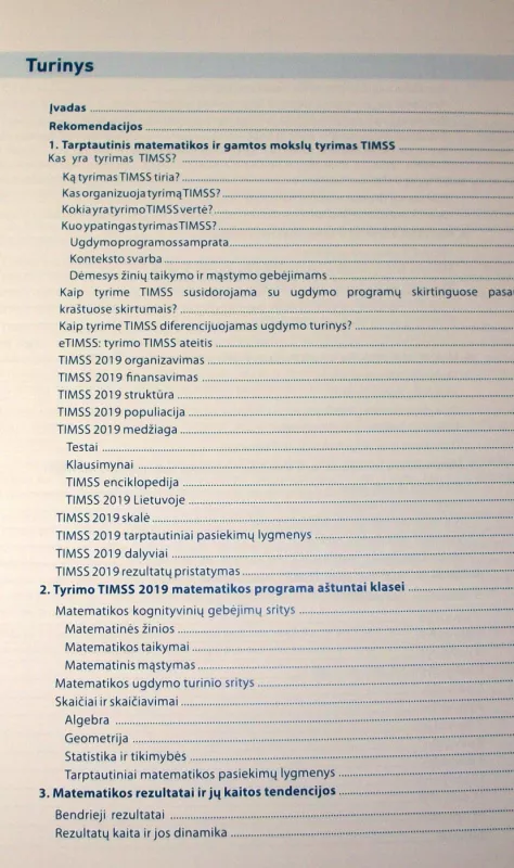 TIMSS 2019. Ataskaita ir užduočių pavyzdžiai. Matematika 8 klasė - Rita Dukynaitė, Asta Buinevičiūtė, Ramutė Skripkienė, Lina Pareigienė, knyga 5