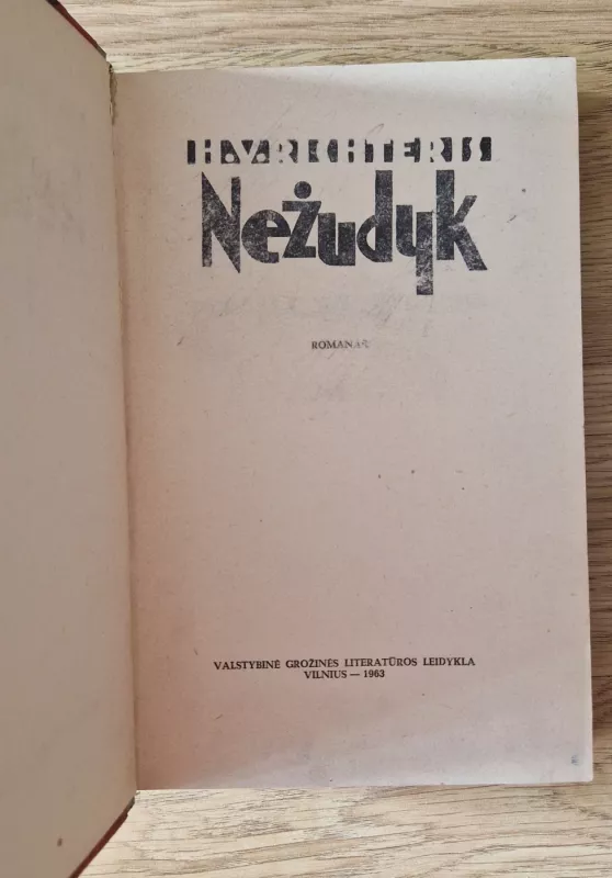 Nežudyk - Hansas Verneris Richteris, knyga 3