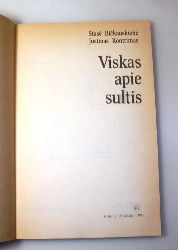 Viskas apie sultis - Stasė Bičkauskienė, Justinas  Kontrimas, knyga 4
