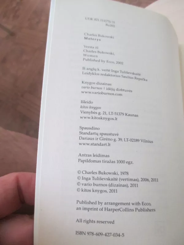 Moterys - Charles Bukowski, knyga 6