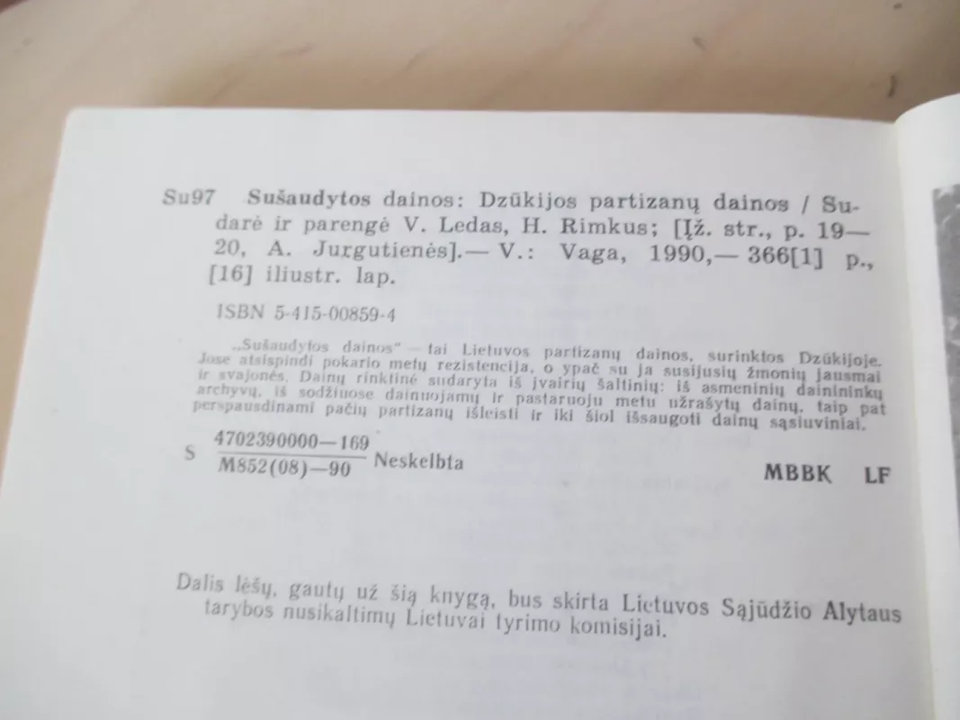 Sušaudytos dainos - V. Ledas, H.  Rimkus, knyga 4