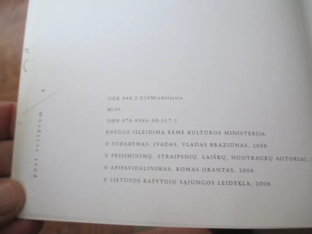 Eduardas Mieželaitis: post scriptum - Vladas Braziūnas, knyga 6