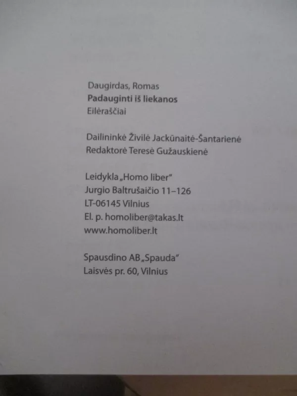 Padauginti iš liekanos - Romas Daugirdas, knyga 4