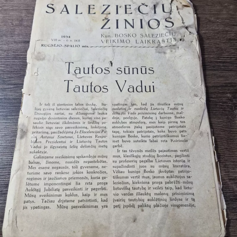 SALEZIEČIŲ ŽINIOS 1934 rugsėjo- spalio mėn. - Autorių kolektyvas (įvairūs), knyga 2