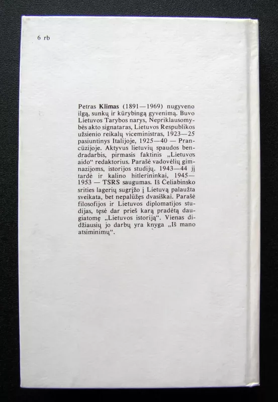 Iš mano atsiminimų - Petras Klimas, knyga 5