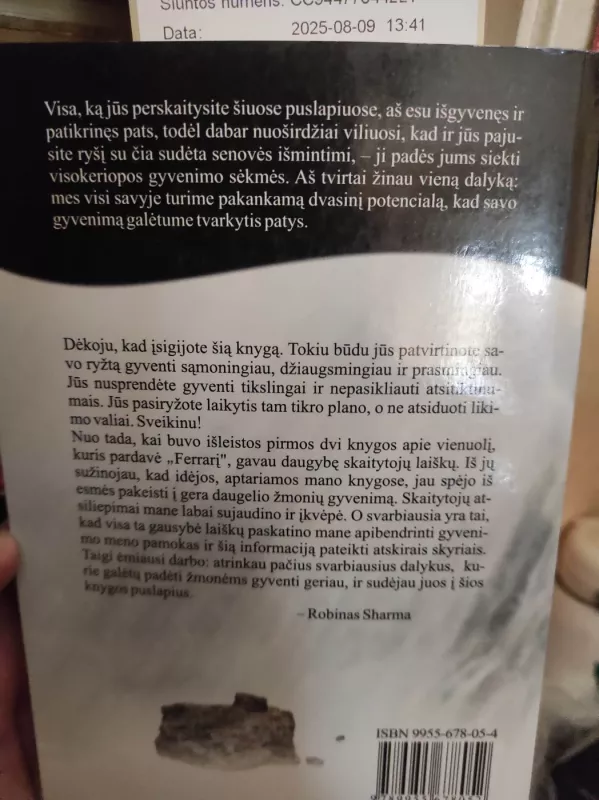 Kas verks, kai tu mirsi - Robin Sharma, knyga 3