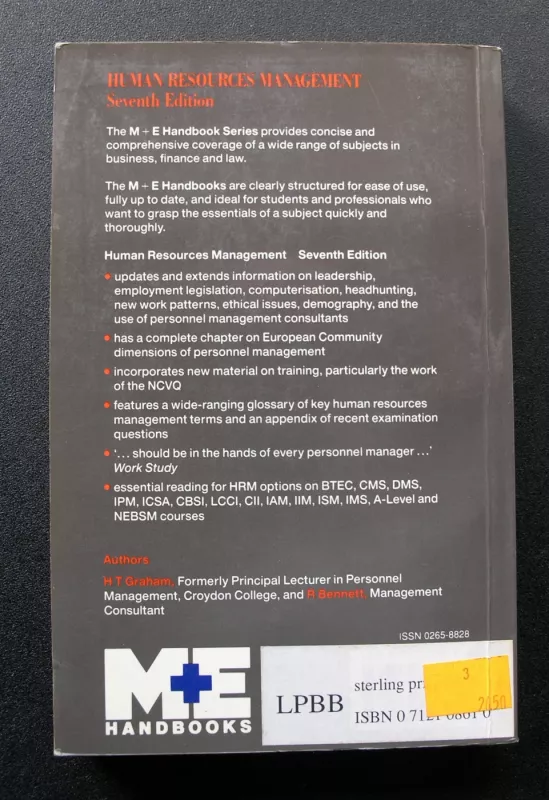 Human Recourses management - H.T. Graham and R. Bennett, knyga 4