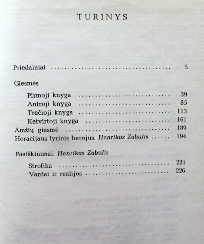 Lyrika - Horacijus, knyga 3