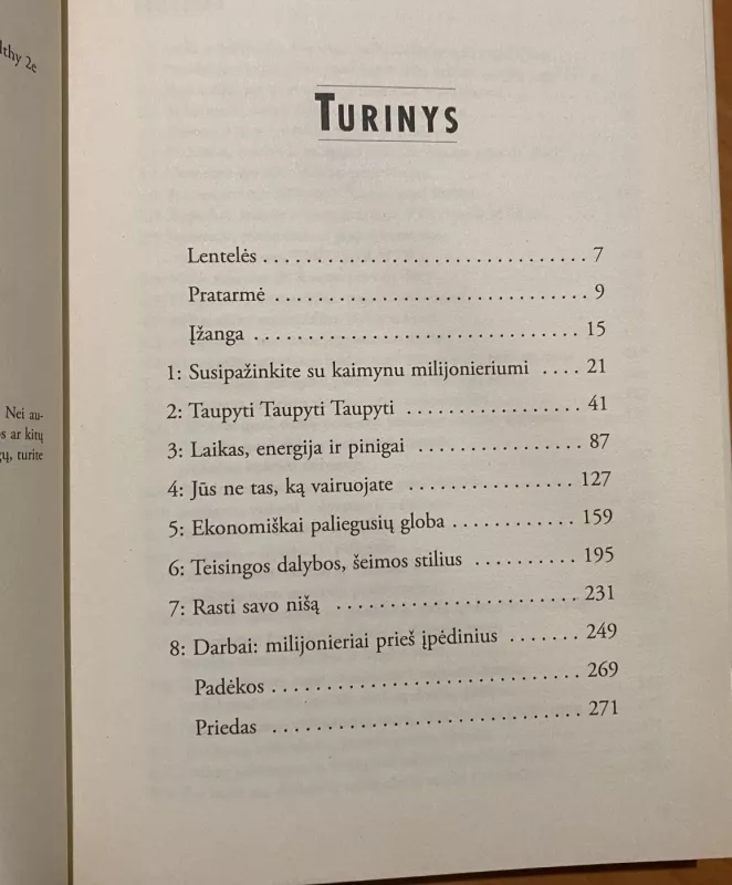 Jūsų kaimynas milijonierius - Thomas J. Stanley, knyga 4