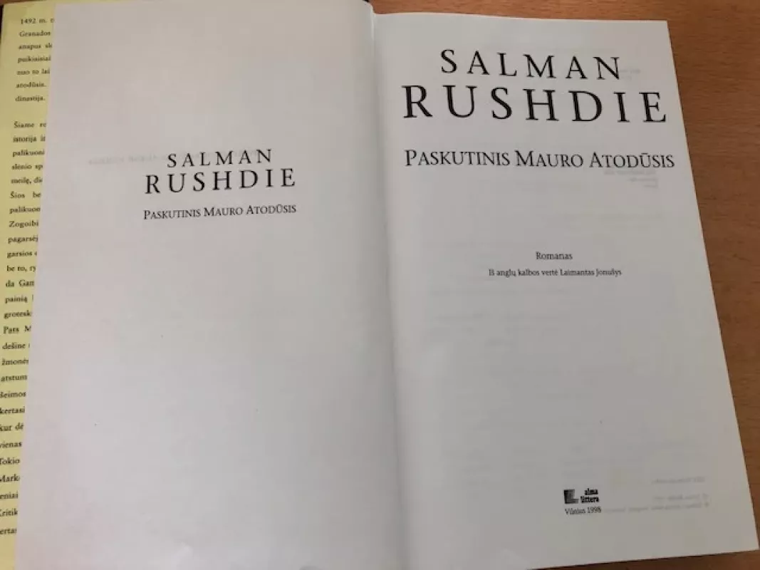 Paskutinis Mauro atodūsis - Salman Rushdie, knyga 3