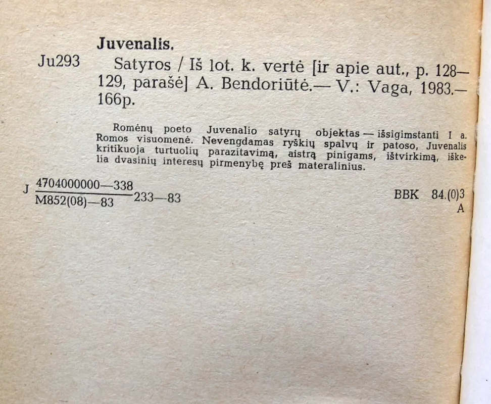 Satyros - Juvenalis, knyga 4