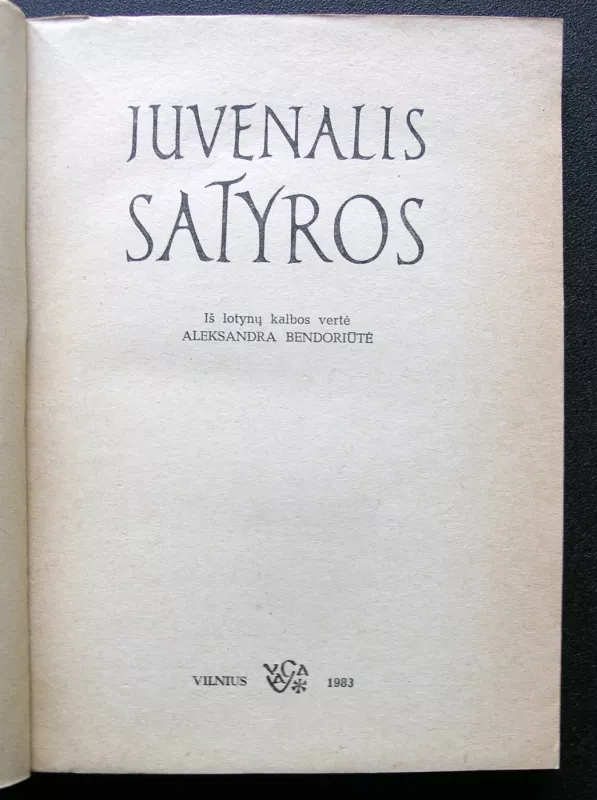 Satyros - Juvenalis, knyga 3
