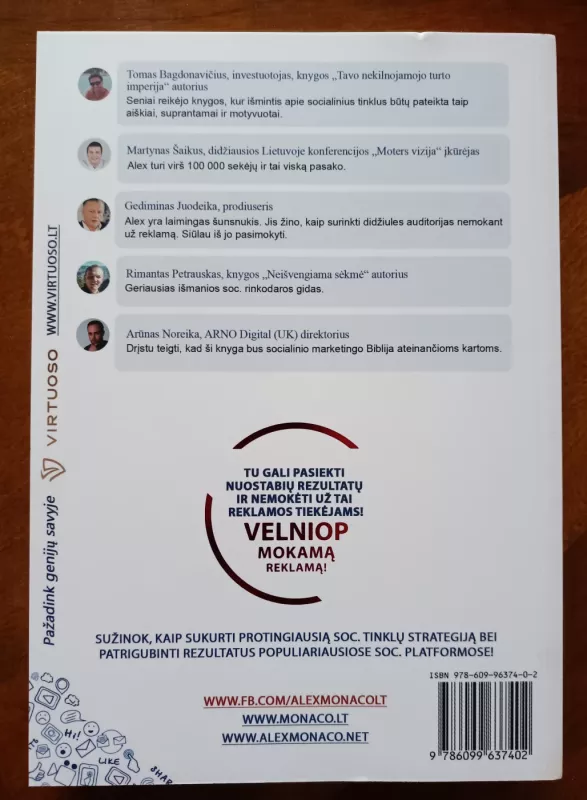 Tapk sėkmingas socialiniuose tinkluose. Be didelių išlaidų - Monaco Alex, knyga 3