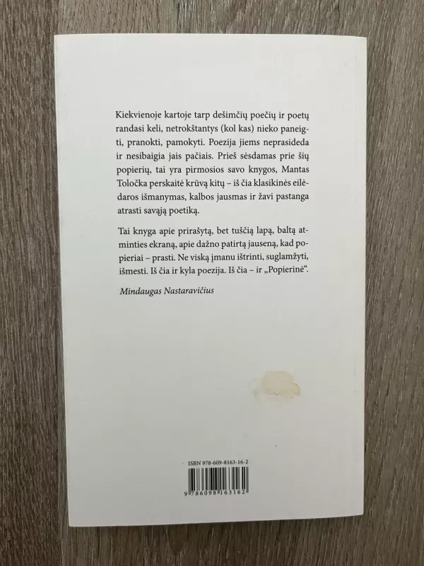 Popierinė - Mantas Toločka, knyga 3