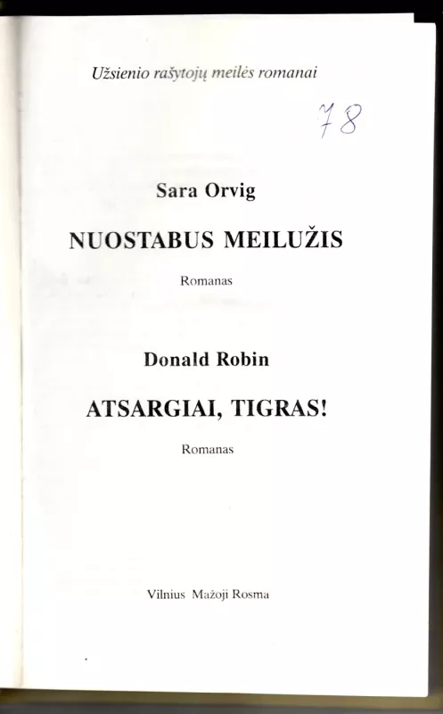 Užsienio rašytojų meilės romanai - Autorių kolektvas, knyga 3
