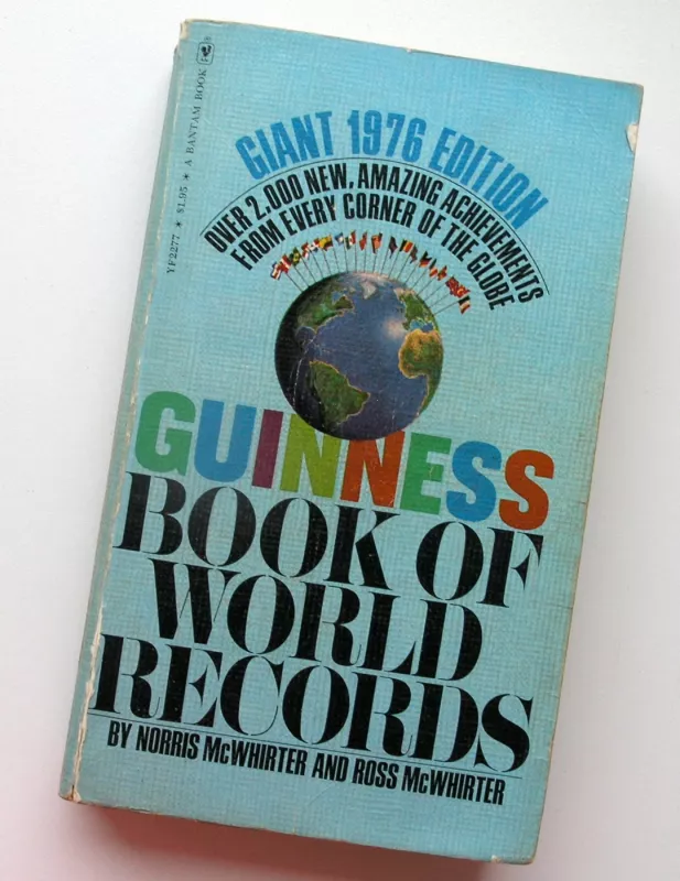Giant 1976 Edition Guinness Book of World Records - Norris McWhirter, knyga 2