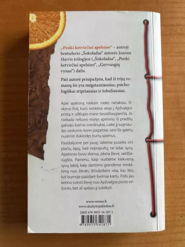 Penki ketvirčiai apelsino - Joanne Harris, knyga 3