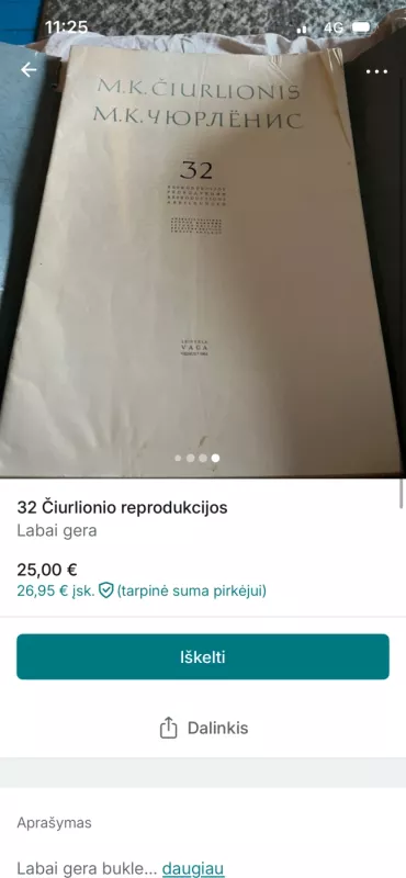 Mikalojus Konstantinas Čiurlionis. 32 reprodukcijos - Antanas Venclova, knyga 2