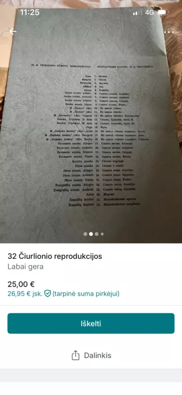 Mikalojus Konstantinas Čiurlionis. 32 reprodukcijos - Antanas Venclova, knyga 4