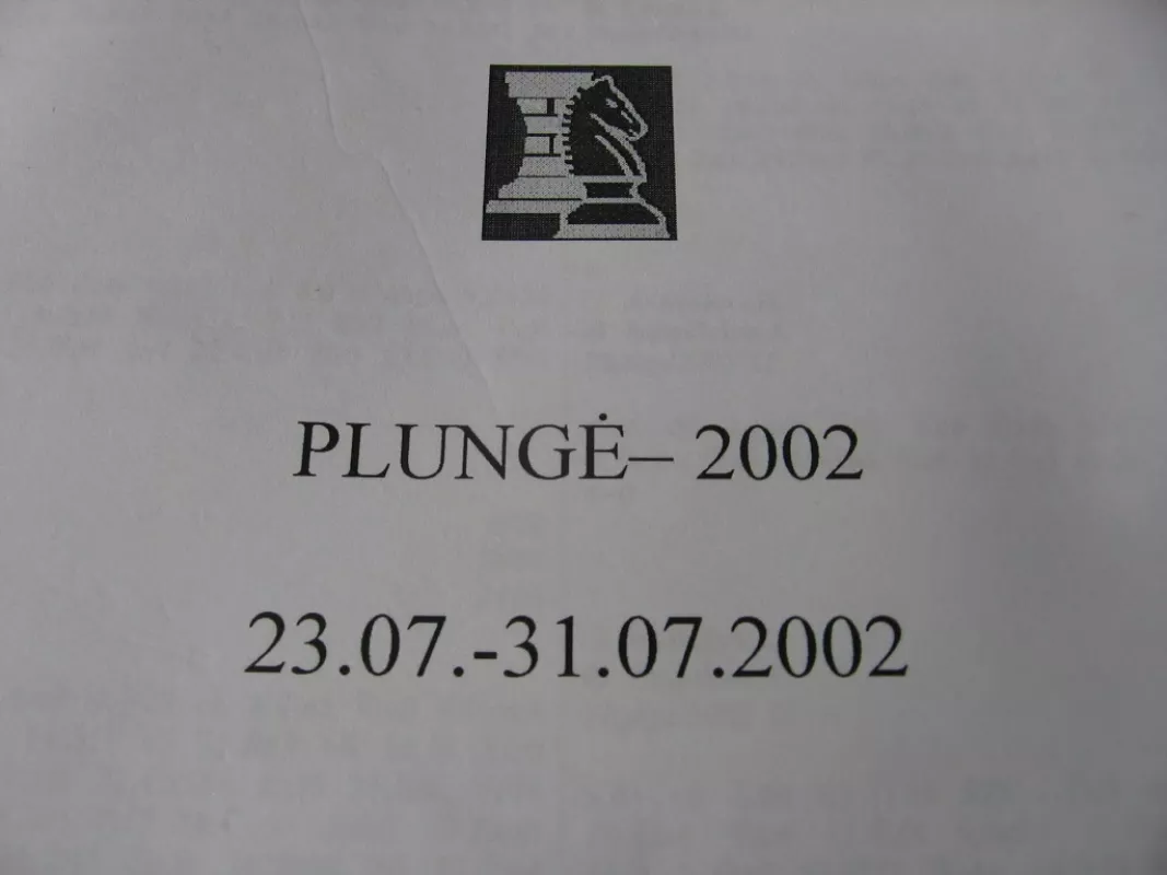 Šachmatų varžybos Plungė 2002 - Įvairūs, knyga 3