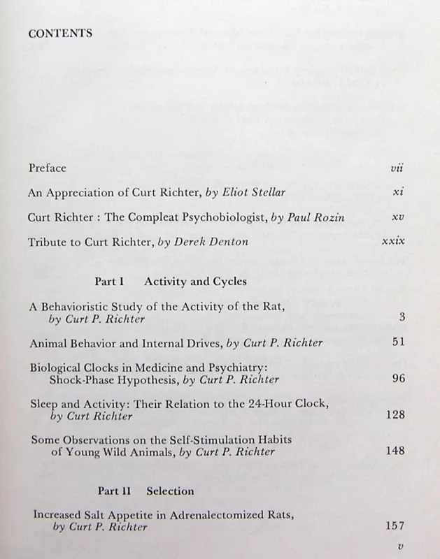 The psychobiology of Curt Richter - Curt Paul Richter, knyga 4