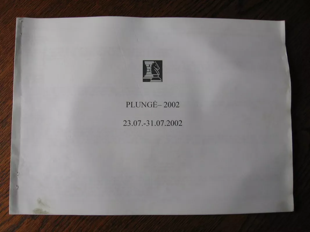 Šachmatų varžybos Plungė 2002 - Įvairūs, knyga 2
