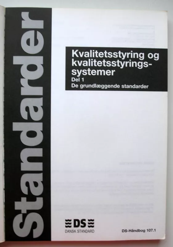 Kvalitetsstyring og Kvalitetsstyringssystemer - Autorių kolektyvas, knyga 3