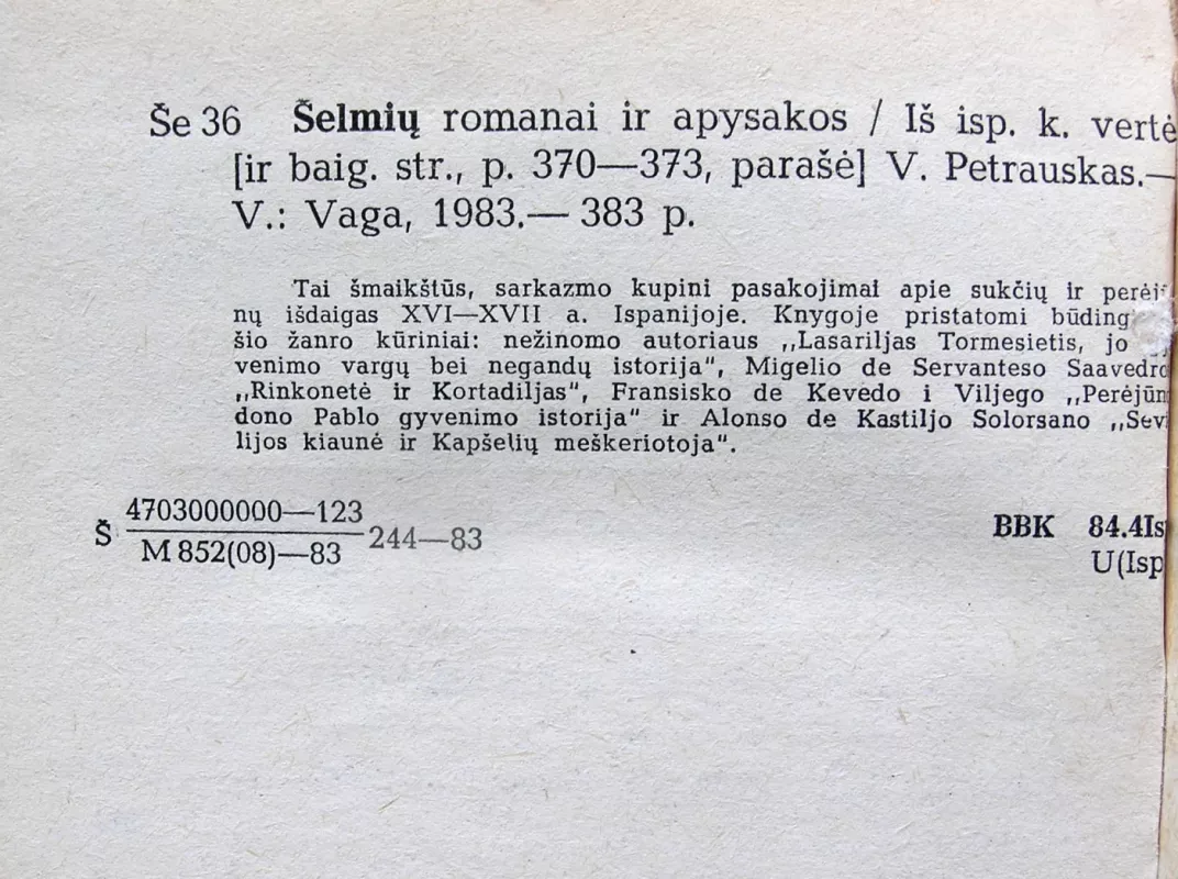 Šelmių romanai ir apysakos - Autorių Kolektyvas, knyga 5