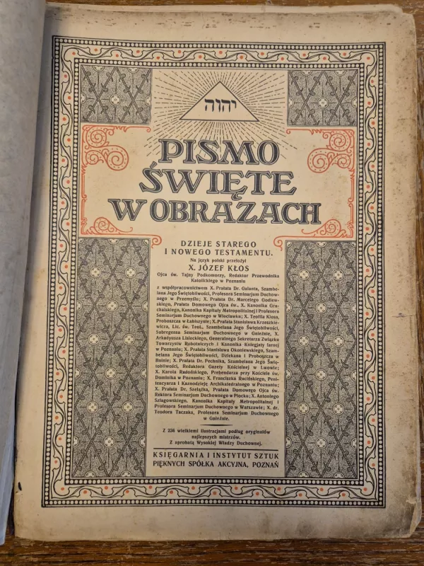 Iliustruotas Šventasis raštas Pismo święte w obrazach Lenkija 1930 - Lenkija, knyga 3