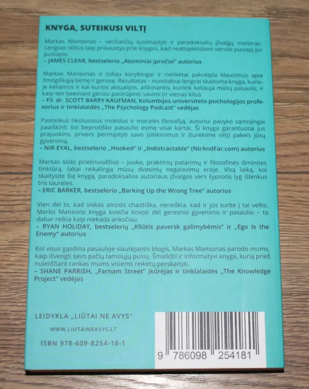 Viskas yra sukrušta. Knyga apie viltį - Mark Manson, knyga 3