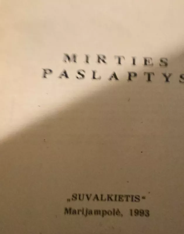 Mirties paslaptys - Edvardas Dombrovickas, knyga 3