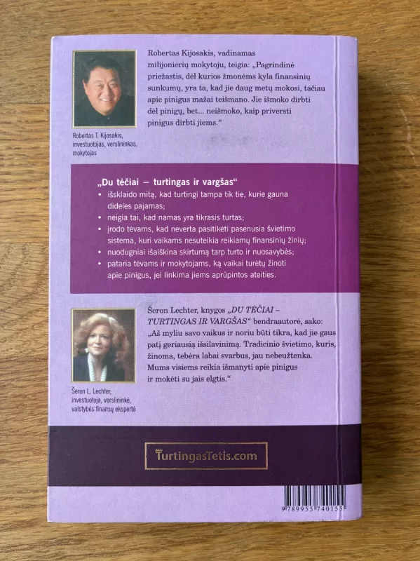 Du tėčiai - turtingas ir vargšas - Robert T. Kiyosaki, Sharon L.  Lechter, knyga 3