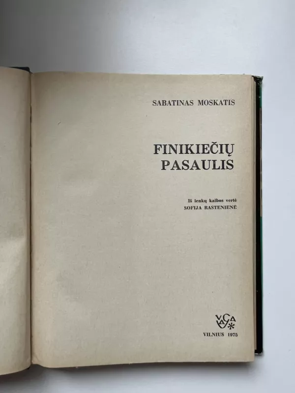 Finikiečių pasaulis - Moscati Sabatino, knyga 3