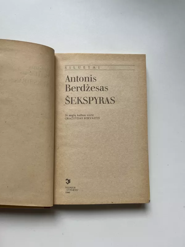 Šekspyras - Antonis Berdžesas, knyga 3