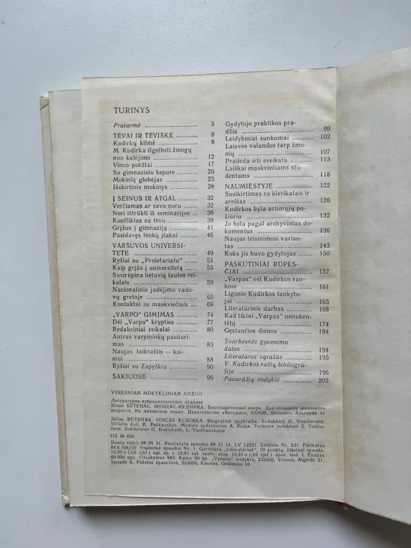 Vincas Kudirka - Julius Būtėnas, knyga 4