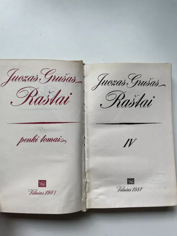 Juozas Grušas. Raštai IV tomas - Juozas Grušas, knyga 3