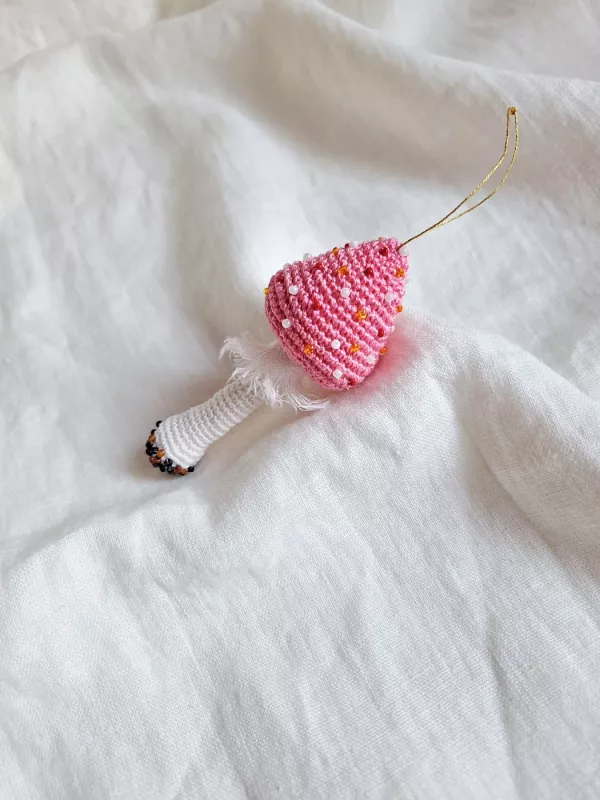 Nauja žavi rausvoji musmirė, eglutės žaisliukas/ pakabinama dekoracija - , namai ir interjeras 4