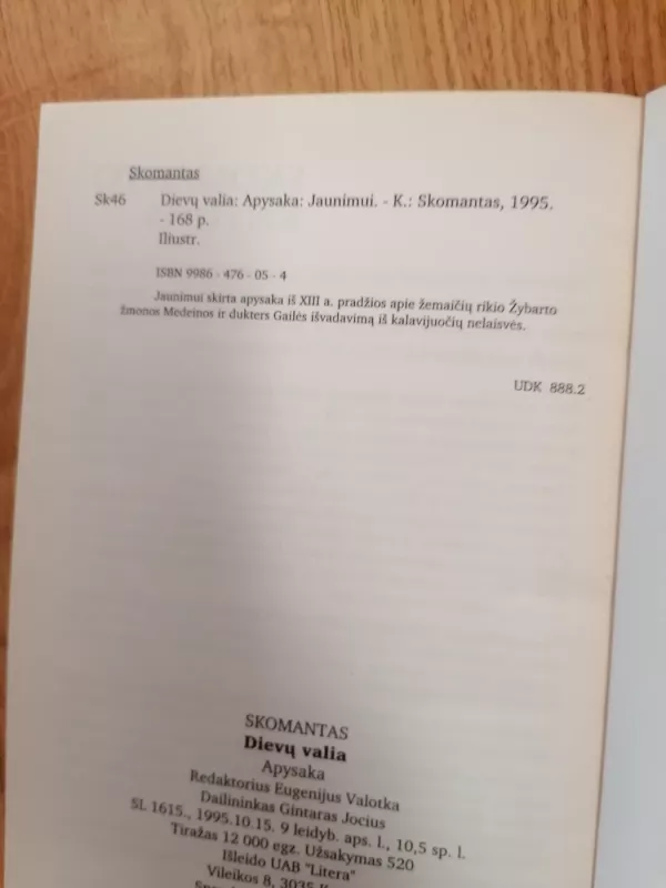 Dievų Valia - Skomantas, knyga 4