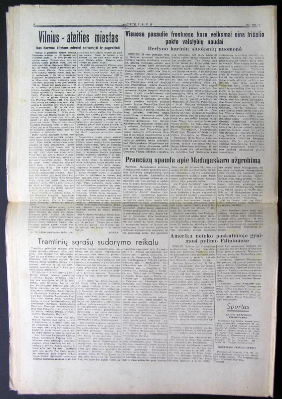 Laikraštis. Į laisvę Nr. 106 (267) 1942-05-07 - Redaktorius Jonas Virbickas, knyga 4