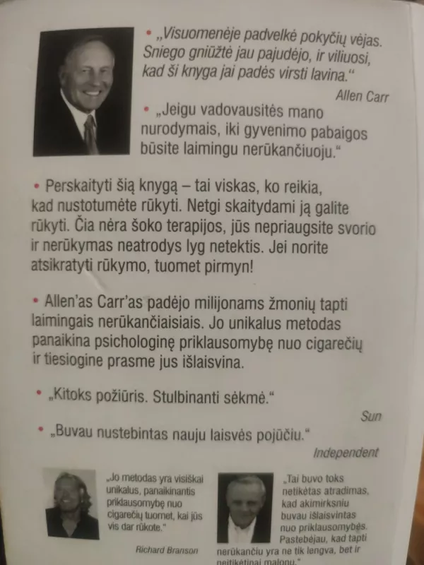 Lengvas būdas mesti rūkyti - Allen Carr, knyga 3