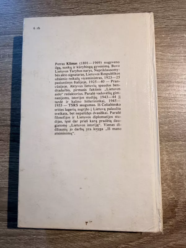 Iš mano atsiminimų - Petras Klimas, knyga 3