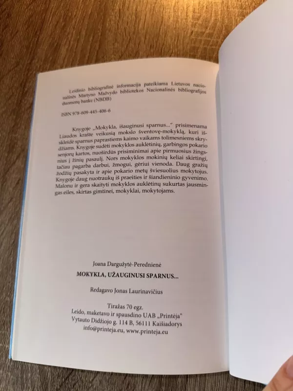 Mokykla, užauginusi sparnus... - Joana Perednienė, knyga 4